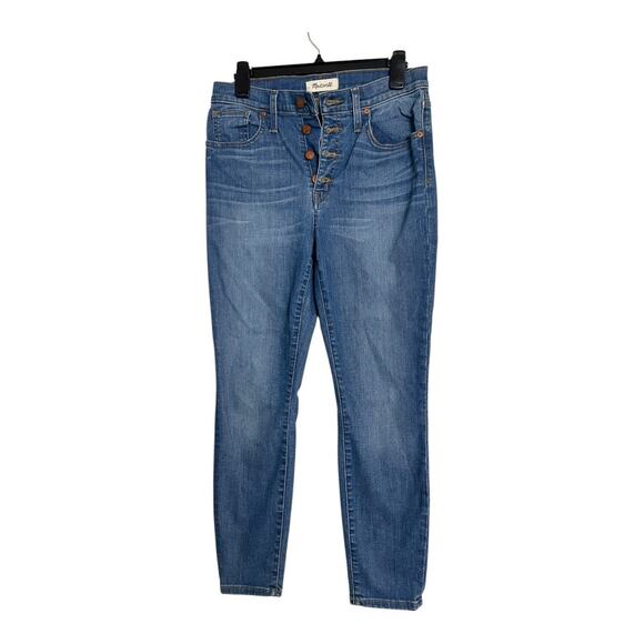 Madewell Denim - Madewell 9" high Riser Skinny Skinny Jeans Womens Button Fly Blue denim 29